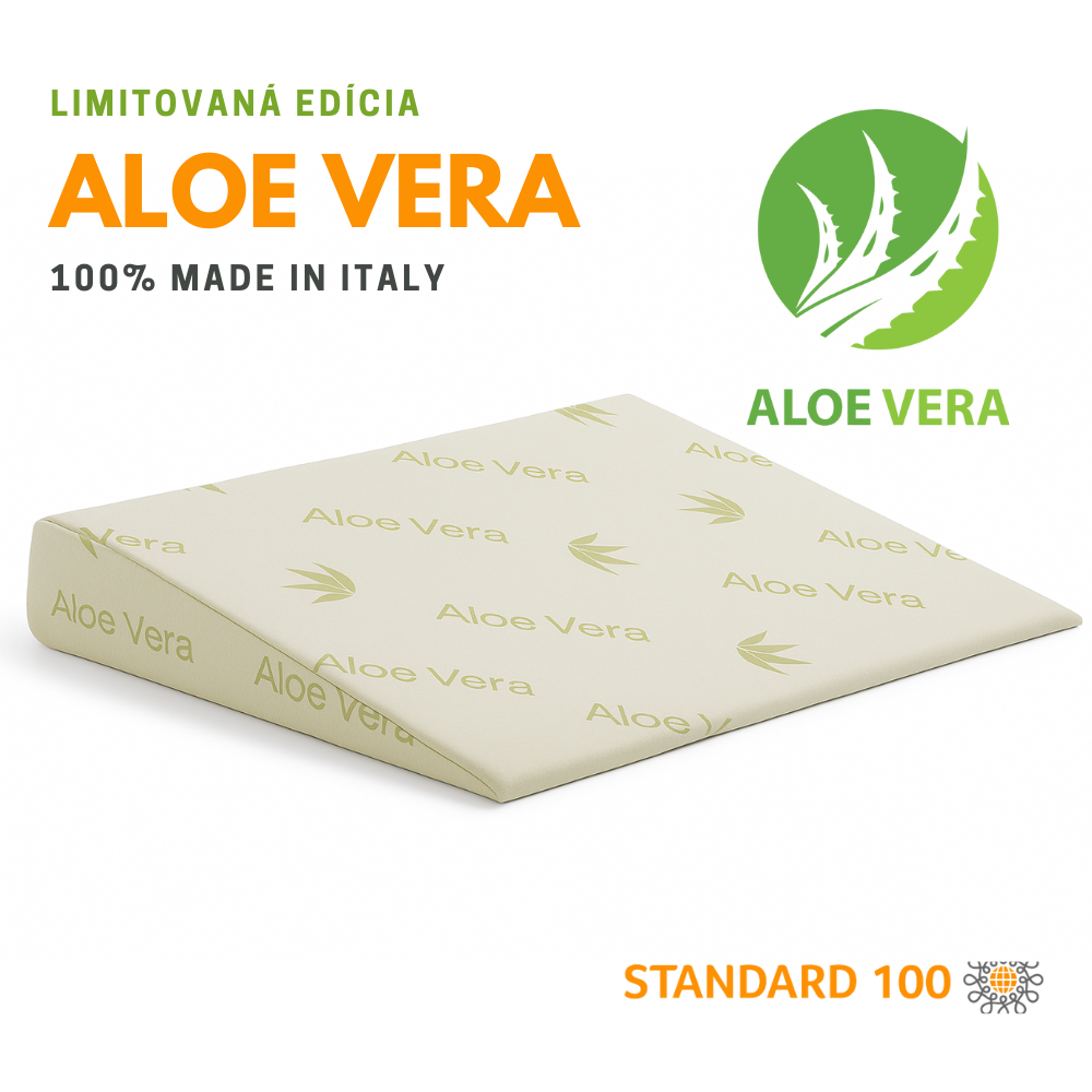 Antirefluxný detský vankúš do kolísky Aloe Vera - 35x50cm