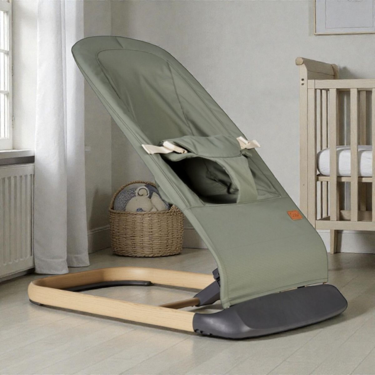 Relaxační lehátko Quax s redukčním polštářem pro dítě - olivové