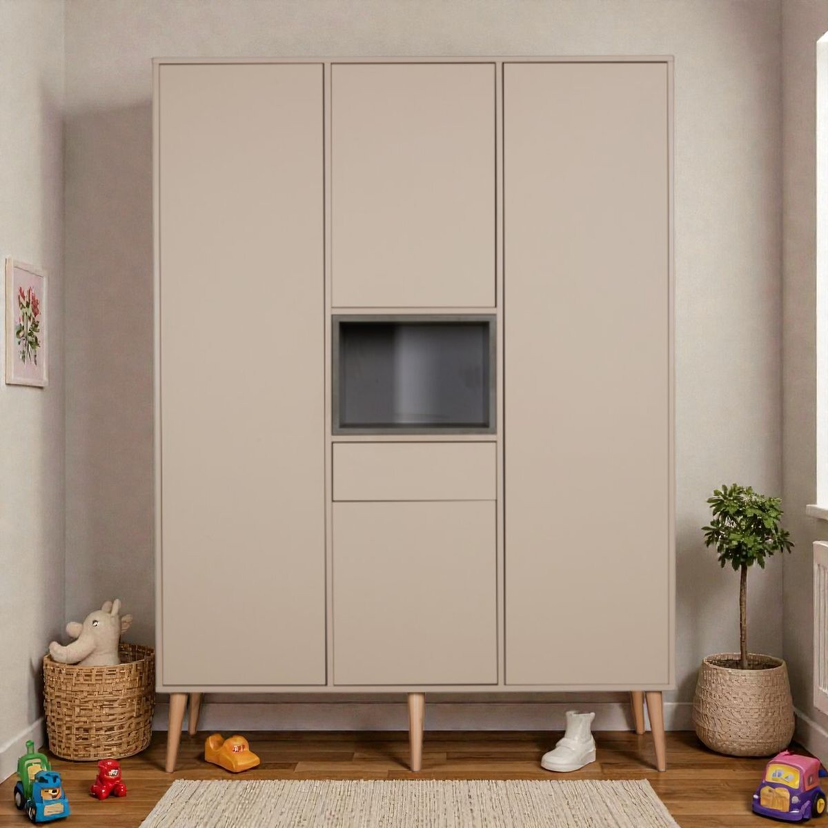 Quax trojdverová skriňa Cocoon Latte