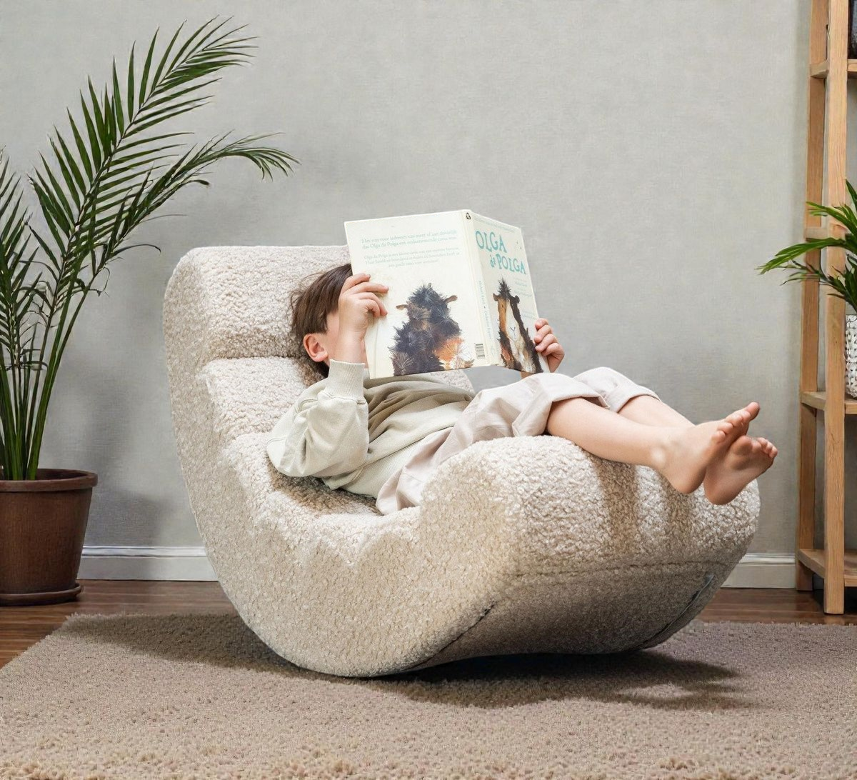 Quax štýlové hojdacie kreslo Banana - Clay