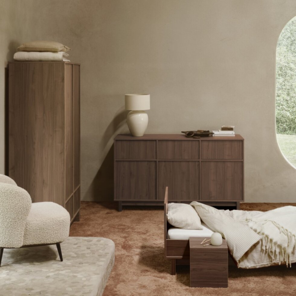 Quax trojdverová detská skriňa KYO - Walnut