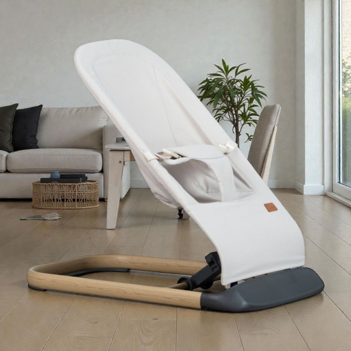 Quax Relaxační lehátko s polštářem pro dítě - bledě šedá