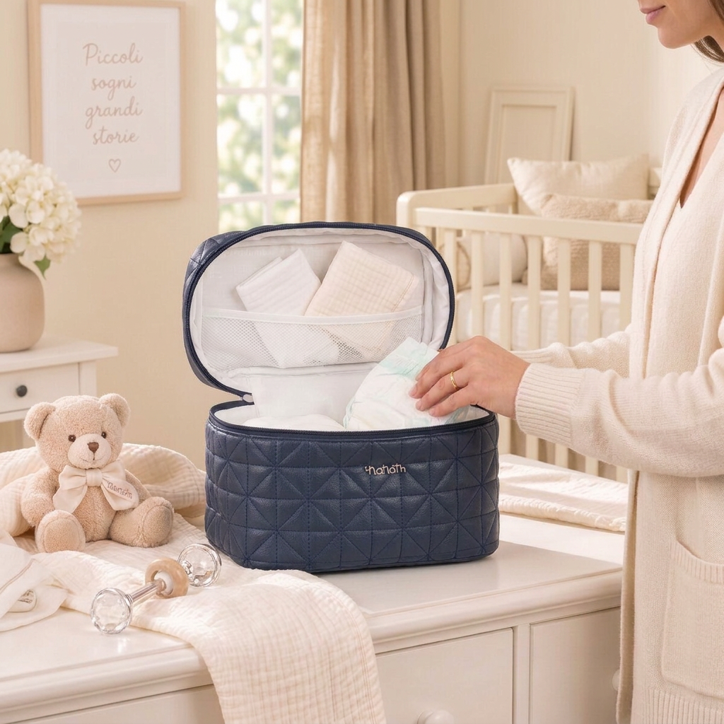 Nanán kosmetický kufřík – tmavomodrý, elegantní a praktický doplněk