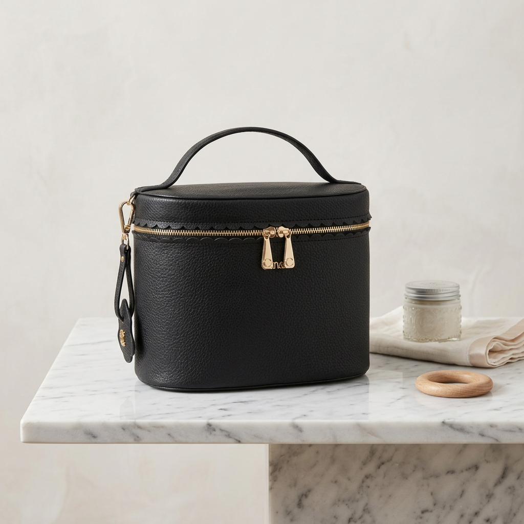 Nanán kosmetický kufřík – černý, elegantní a praktický doplněk