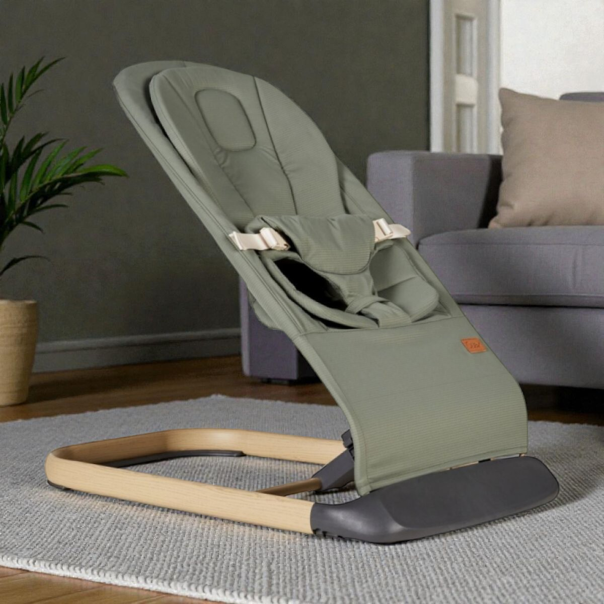 Relaxační lehátko Quax s redukčním polštářem pro dítě - olivové