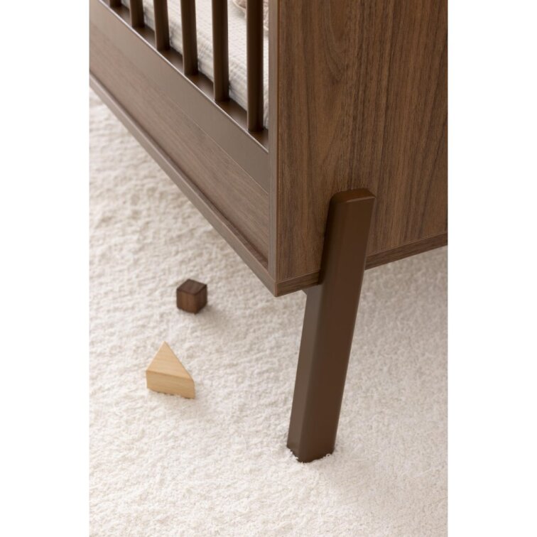 QUAX rastúca postieľka Ashi 140x70cm (2v1) - Chestnut