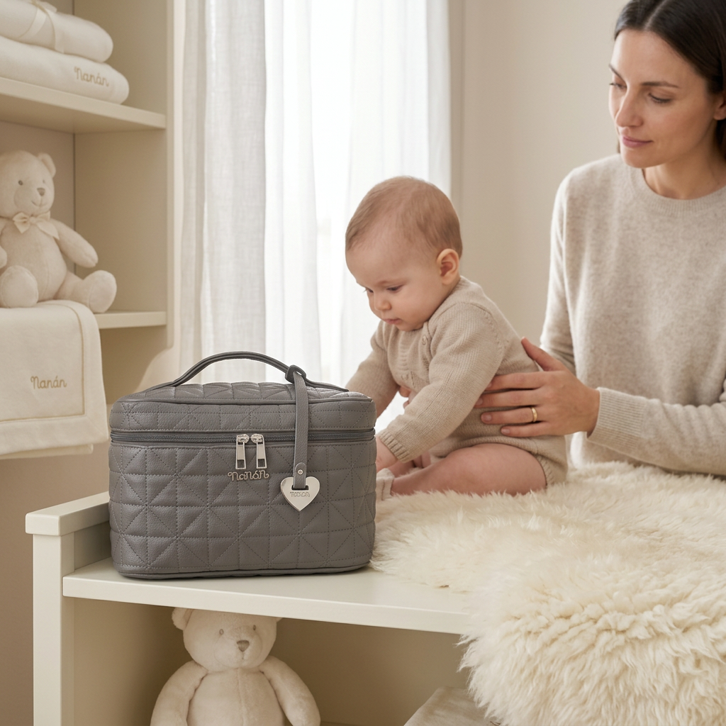 Nanán kozmetický kufrík – šedý, elegantný a praktický doplnok