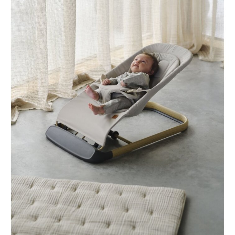 Quax Relaxační lehátko s polštářem pro dítě - bledě šedá