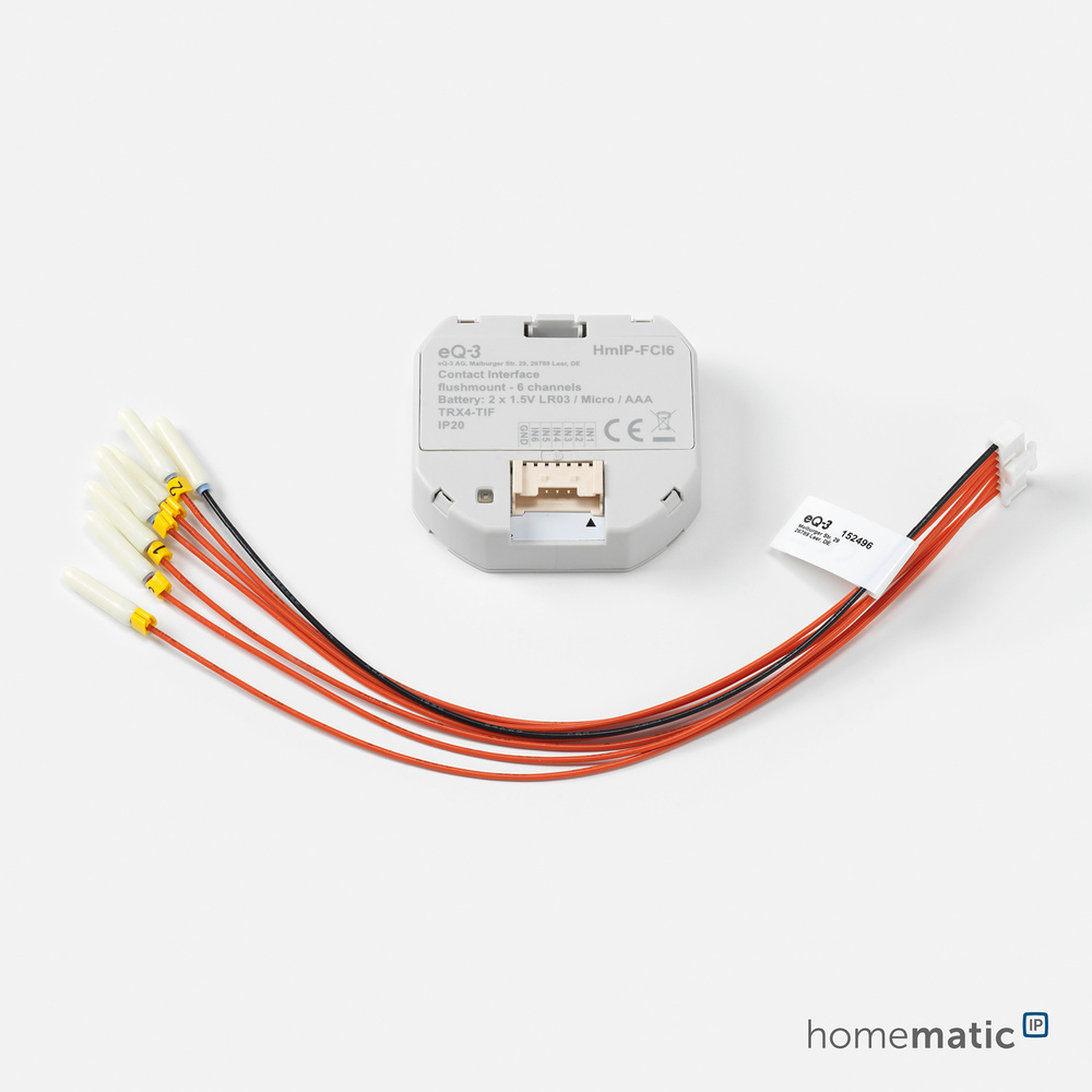 Homematic IP Univerzální kontaktní senzor - skrytá montáž, 6 kanálů - HmIP-FCI6