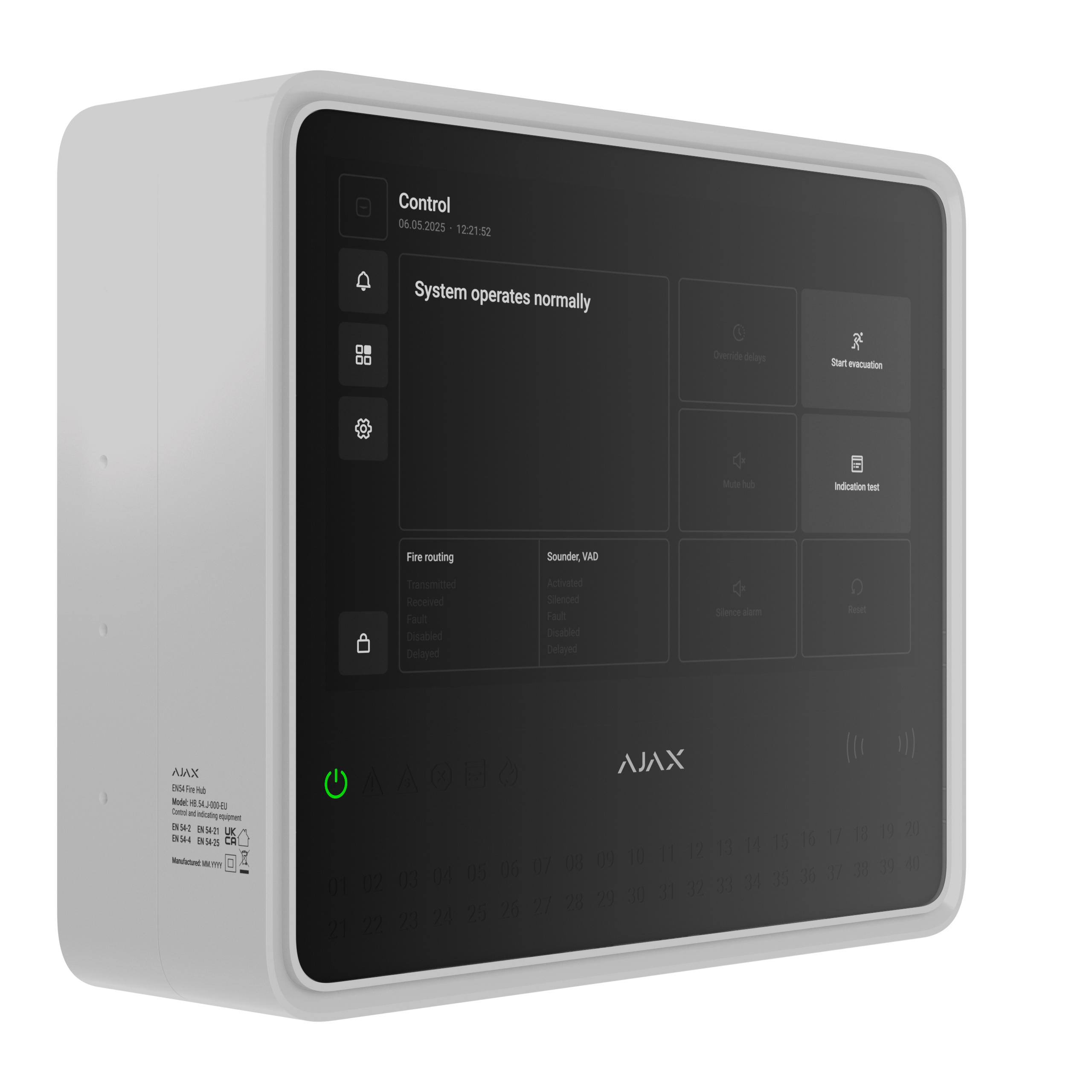 Ajax EN54 GlandBox pro EN54 Fire Hub Jeweller