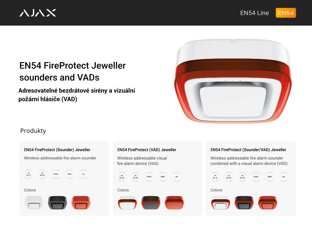 Ajax EN54 FireProtect (VAD)