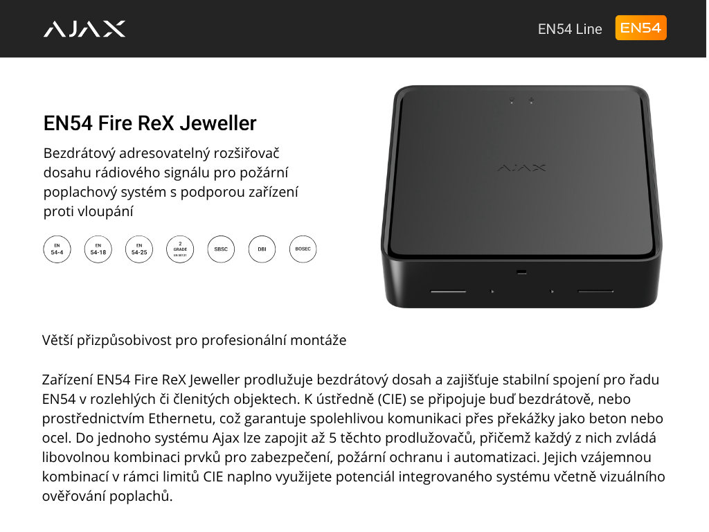 Ajax EN54 Fire ReX Jeweller