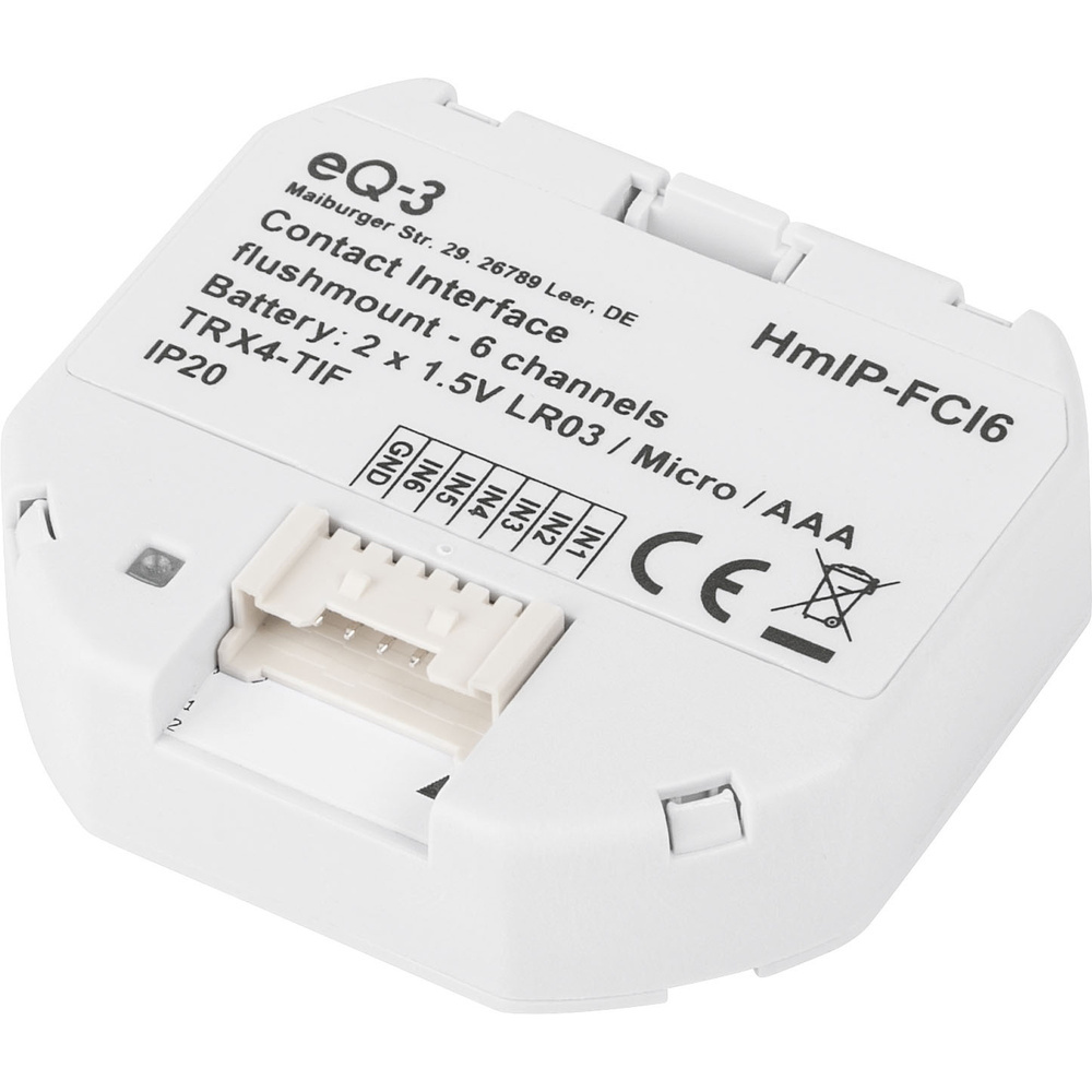 Homematic IP Univerzální kontaktní senzor - skrytá montáž, 6 kanálů - HmIP-FCI6