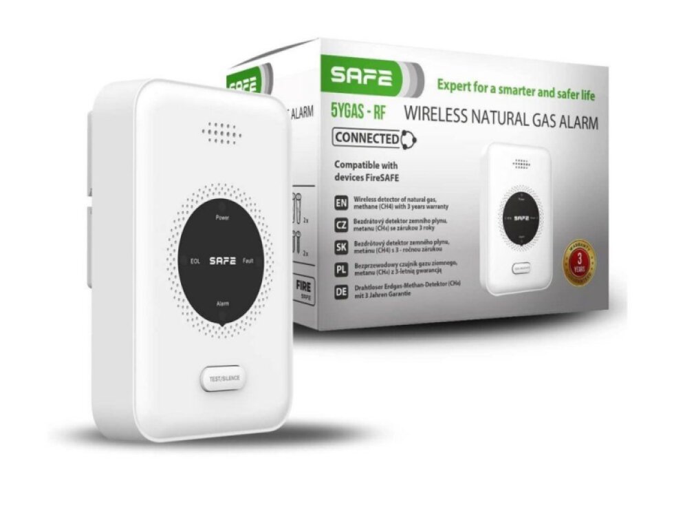 SAFE 5YGAS-RF - Bezdrátový detektor hořlavých a výbušných plynů
