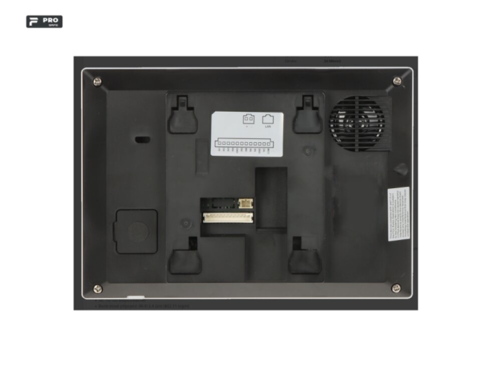 SAFE - Indoor monitor, PoE, Wi-Fi, černá