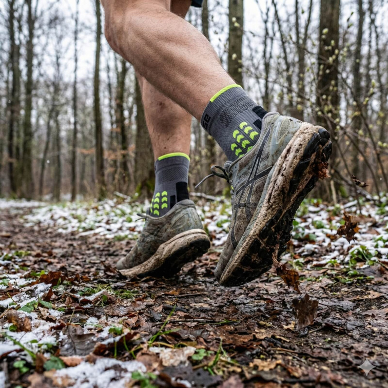 Celoelastické běžecké ponožky TRAIL