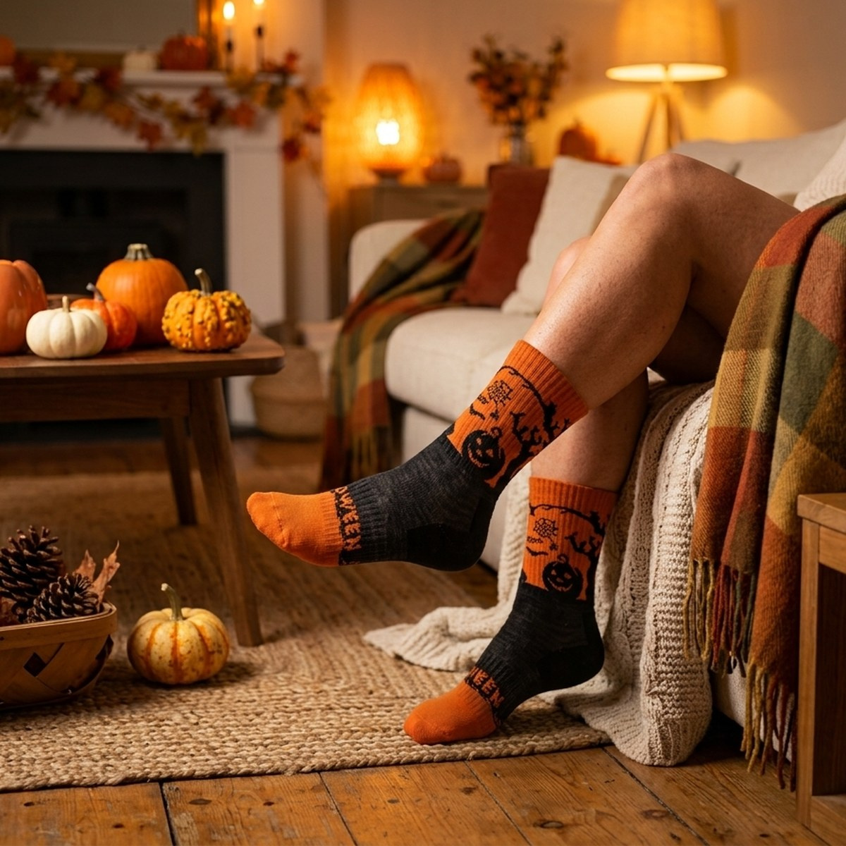 Merino ponožky BESKYD 2HALLOWEEN