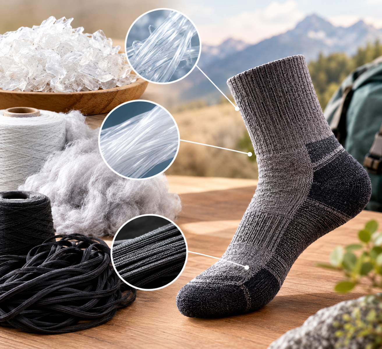 Polyamid, polyester, elastan – jakou roli hrají v ponožkách?