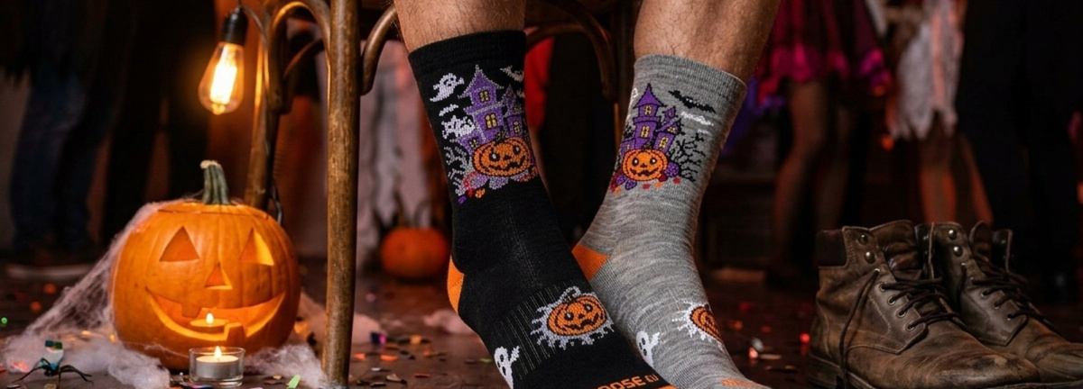 Merino ponožky BESKYD HALLOWEEN