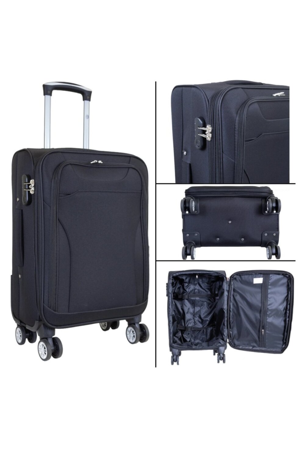 Sada kufrů Cremona Black 3-set