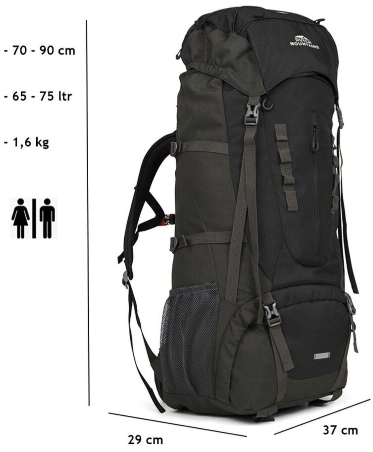 Outdoorový batoh Backpack 75 l Black