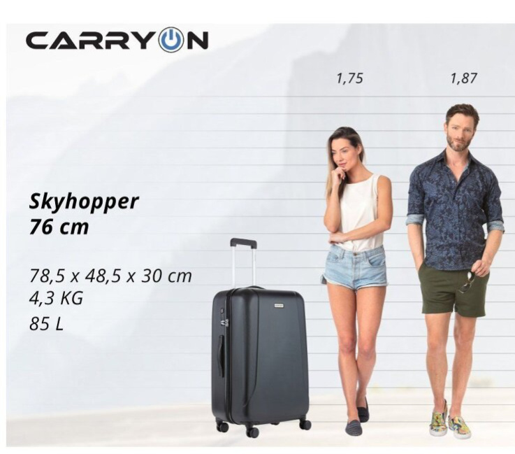 Velký kufr 79cm Skyhopper Black
