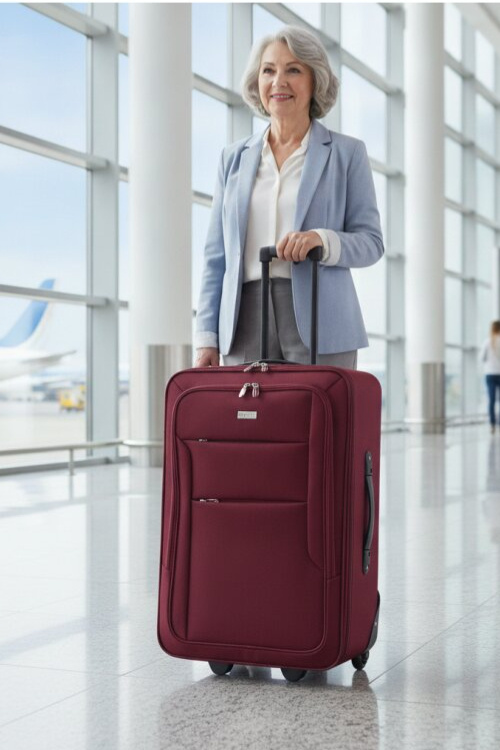 Velký kufr 75cm T5678 Red