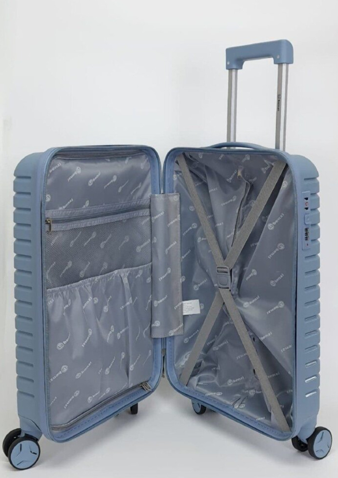 Střední kufr 66cm BZ 5820 Grey Blue