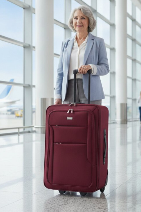 Střední kufr 65cm T5678 Red