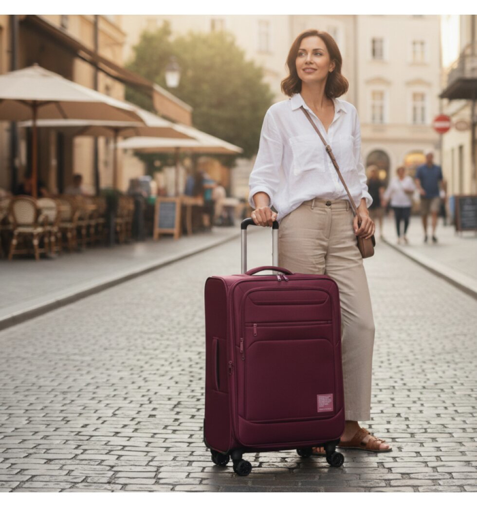 Velký kufr 79cm Bern Wine Red