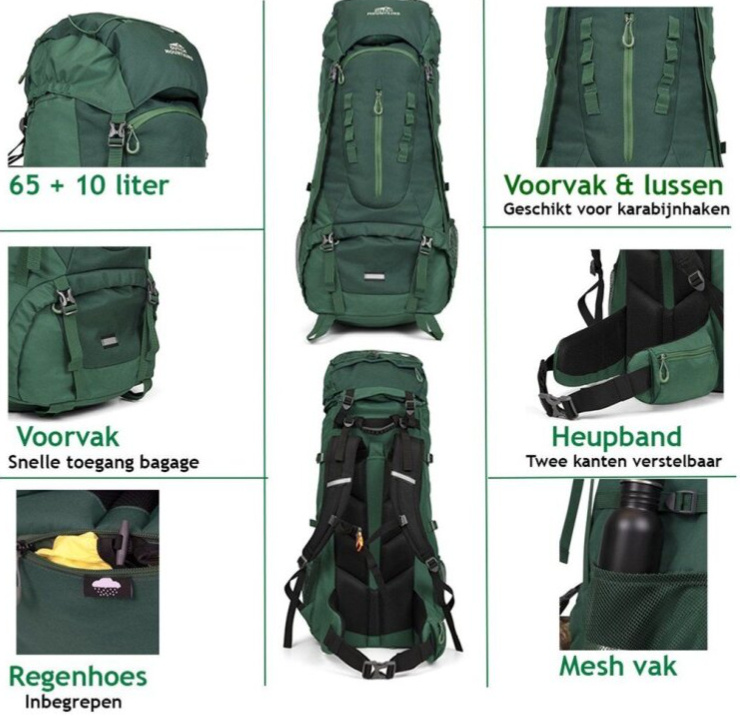 Outdoorový batoh Backpack 75 l Green