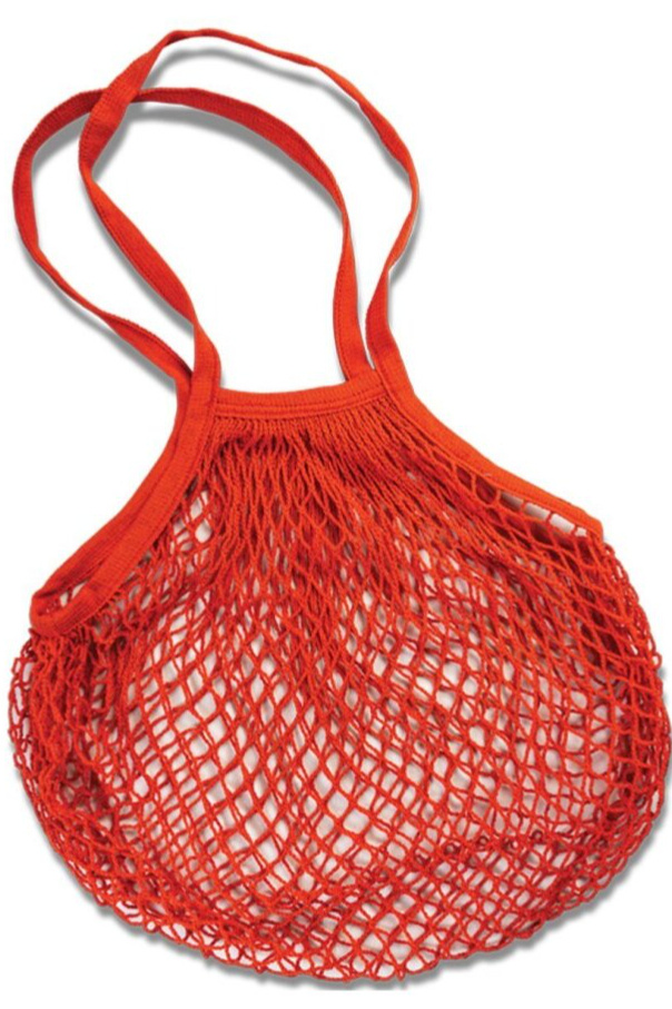 Retro síťovka Shopping net 100% cotton Red