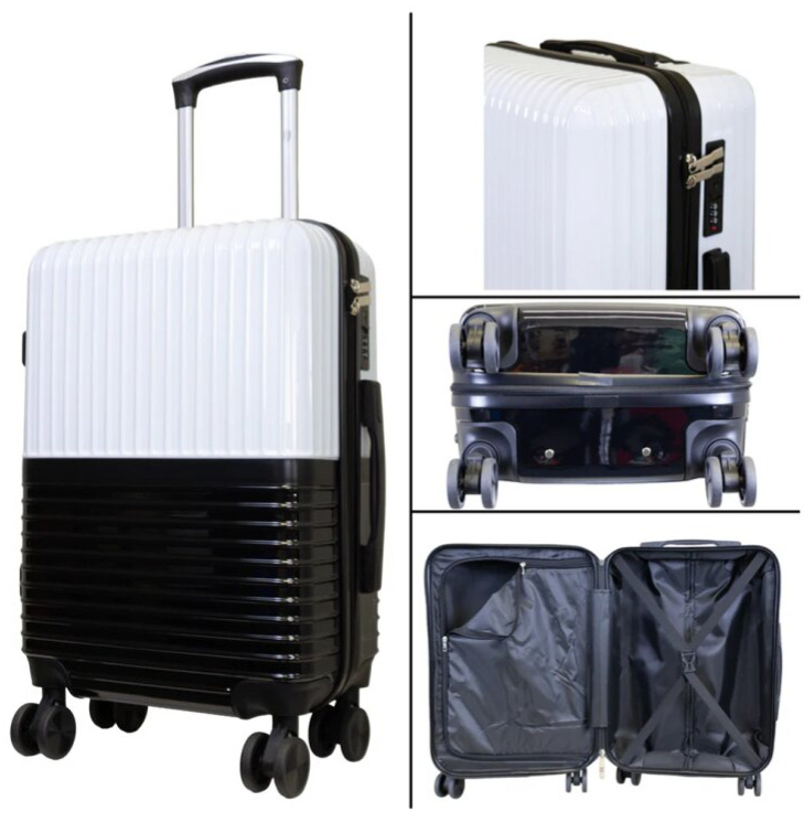 Příruční kufr 55cm Riga White/Black