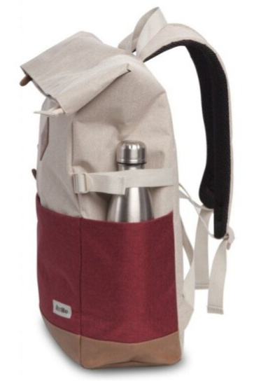 Batoh Rolltop Two Tone White/Wine Red