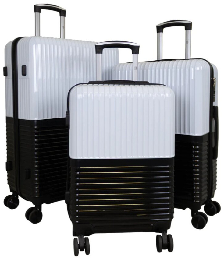 Velký kufr 76cm Riga White/Black