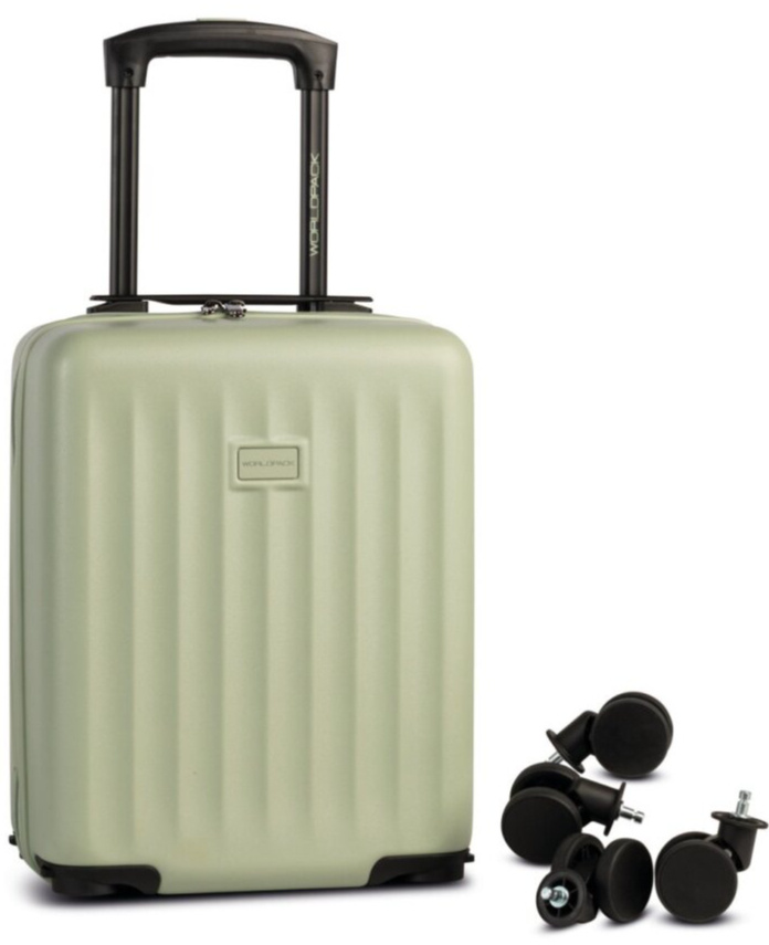 Příruční kufr 40x30x20 Underseater Removable Wheels Grey Green