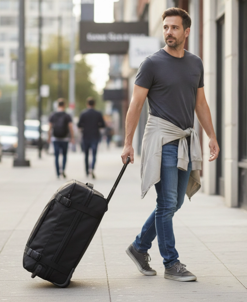 Střední taška s kolečky 68cm Urban Track Duffle Asphalt Black