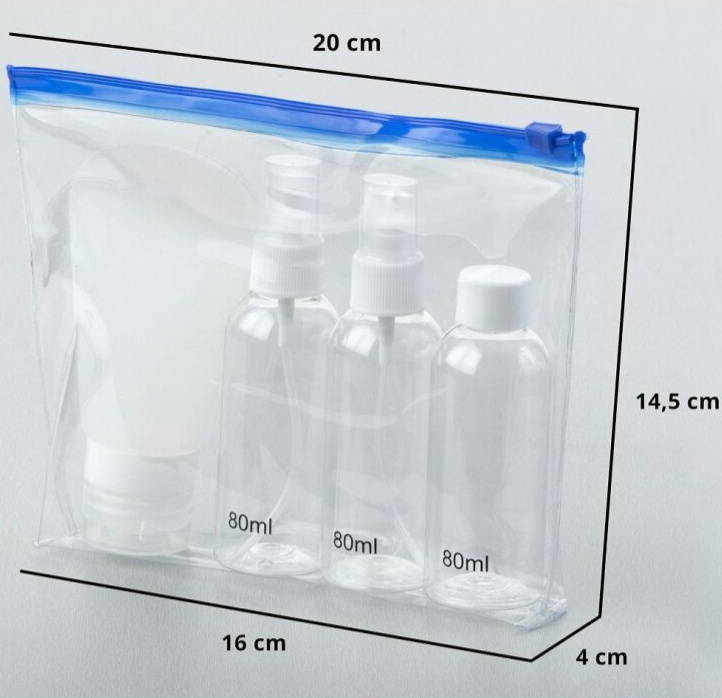 Sada cestovních lahviček Travel Bottles 4-set