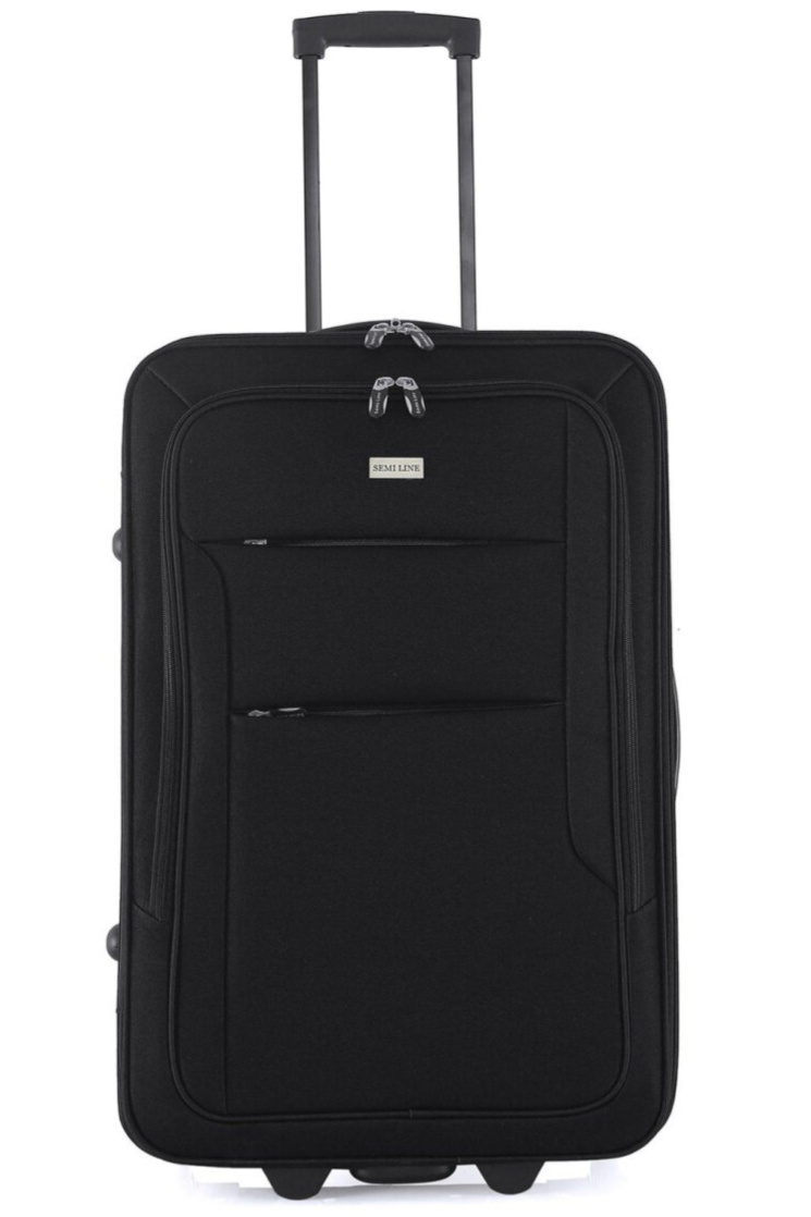 Střední kufr 65cm T5676 Black