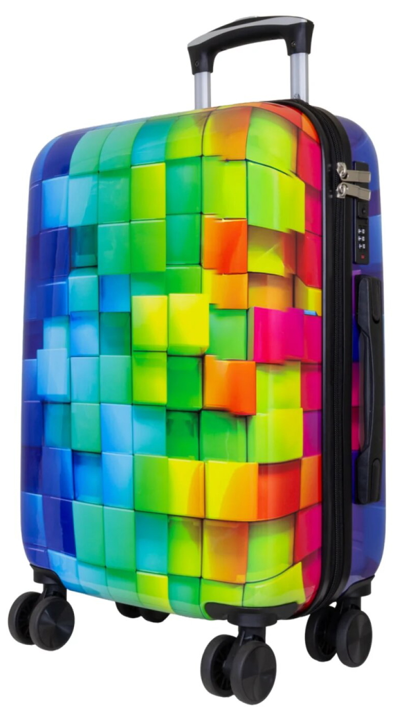 Příruční kufr 55cm Mosaic Tile Design Multicolor 3D
