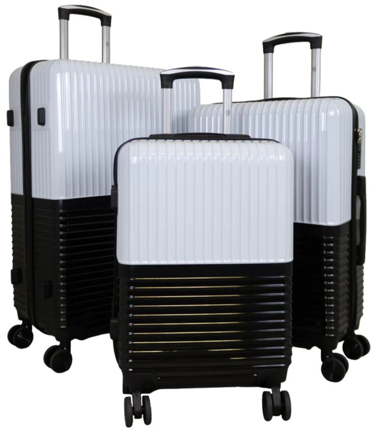 Střední kufr 66cm Riga White/Black