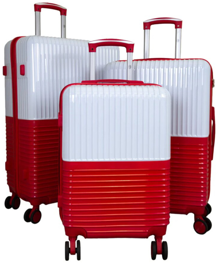 Příruční kufr 55cm Riga White/Red