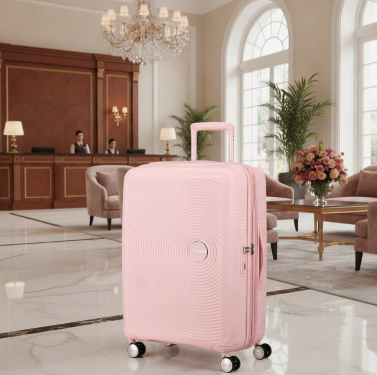 Střední kufr 67cm Soundbox Pastel Pink