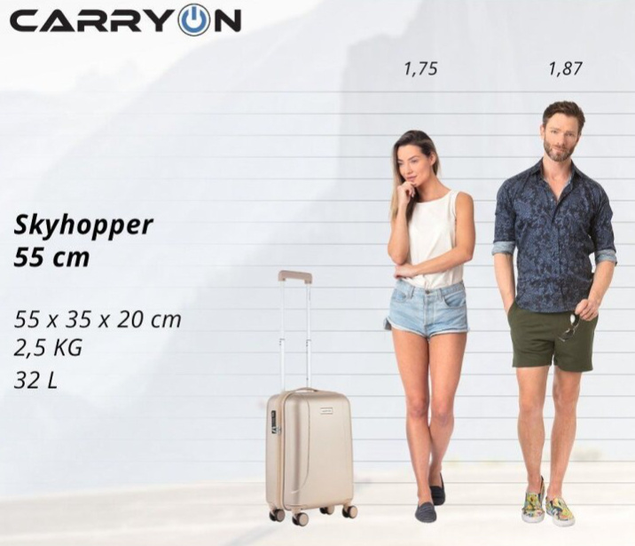 Sada kufrů Skyhopper Champagne 2-set S+L
