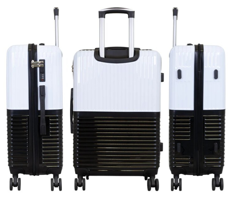 Střední kufr 66cm Riga White/Black