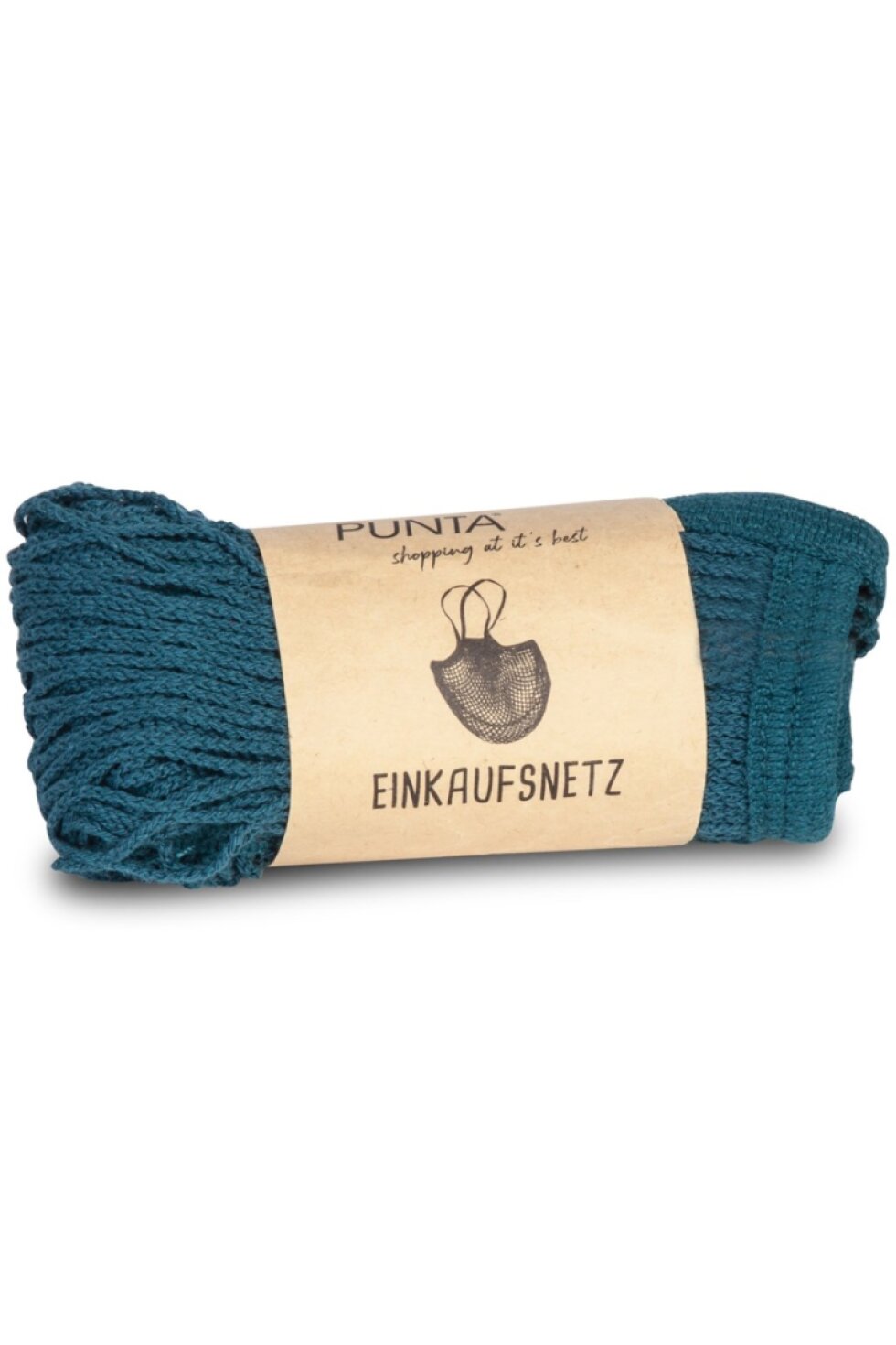 Retro síťovka Shopping net 100% cotton Greenblue