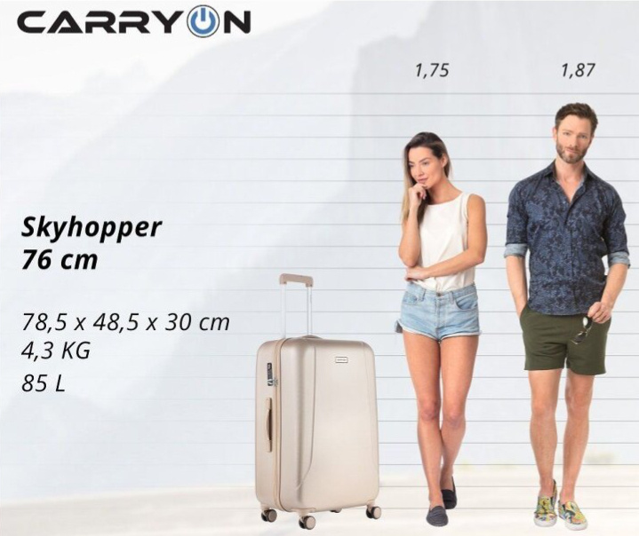 Sada kufrů Skyhopper Champagne 2-set S+L