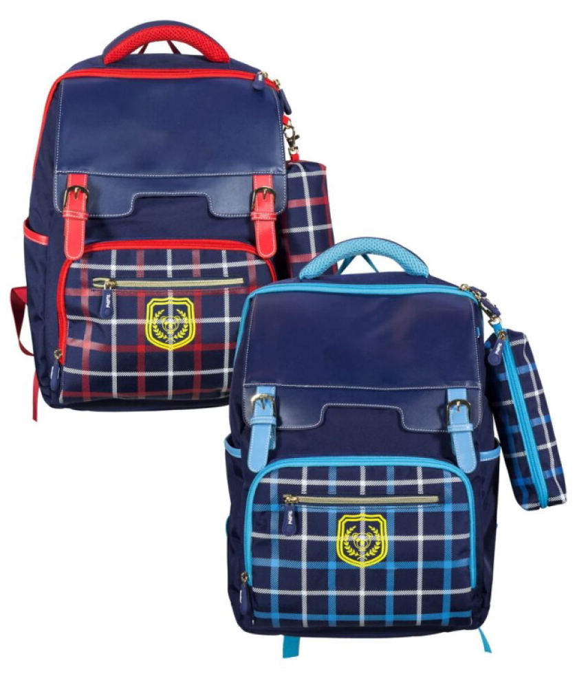 Sada školního batohu a penálu School Backpack+Pencil Case Red