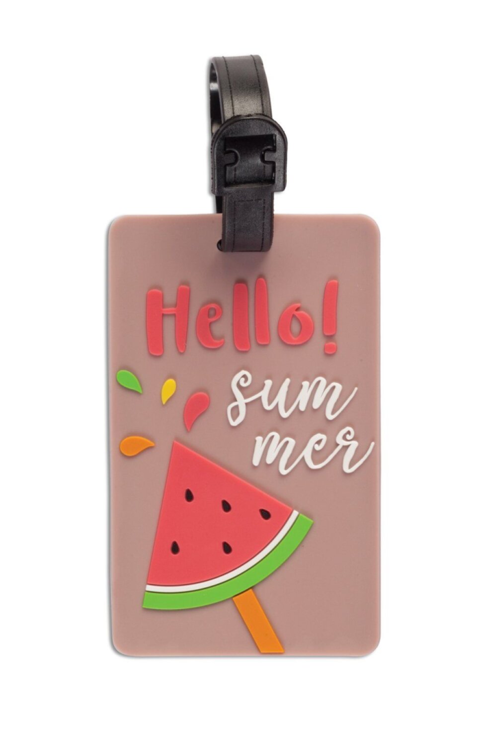 Jmenovka na zavazadlo Hello Summer Pink