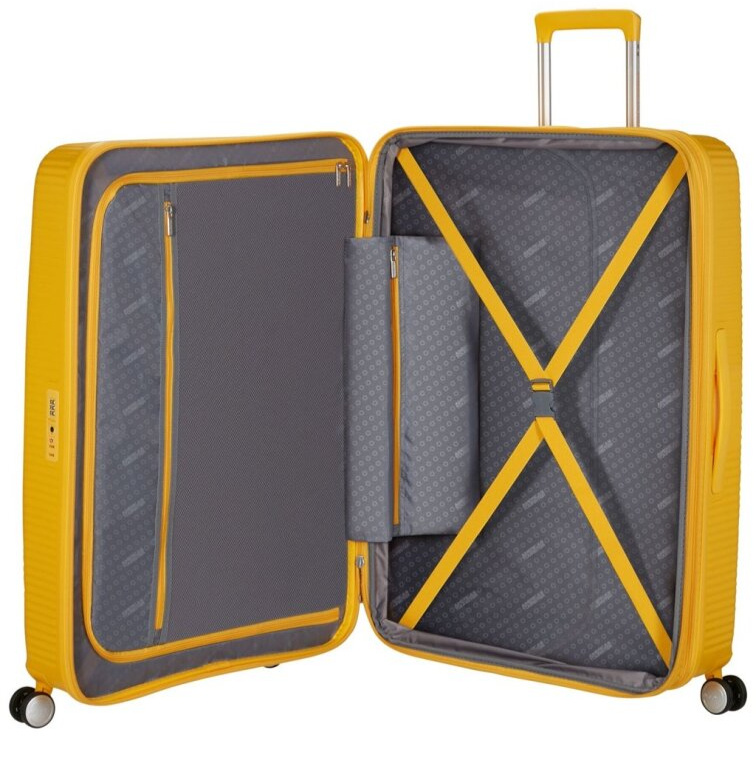 Velký XL kufr 80cm Soundbox Golden Yellow